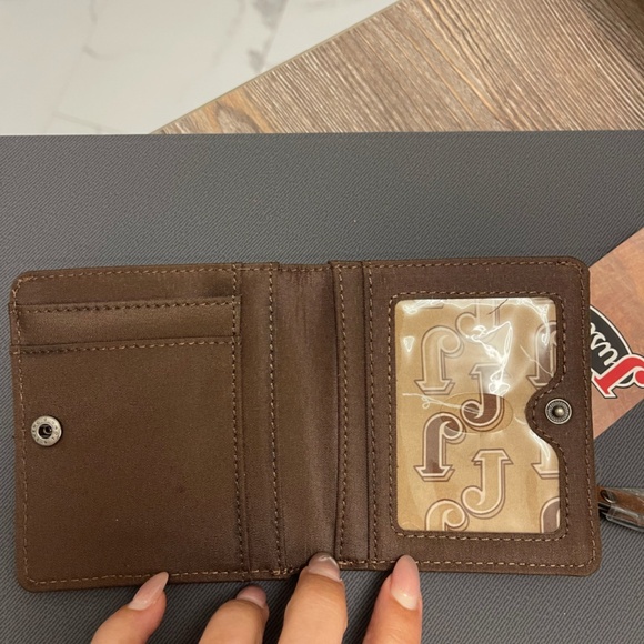 NWT Justin Turquoise Naja Concho Brown Wallet - Picture 6 of 7